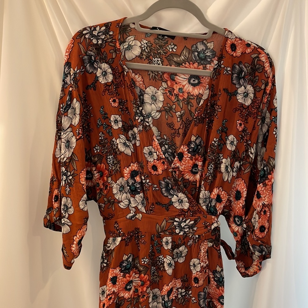 La charme u floral wrap dress